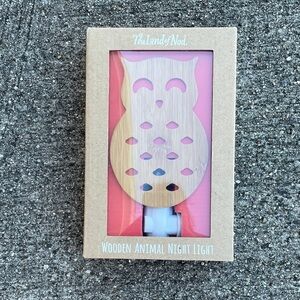 Wooden Owl Night Light - Crate & Barrel Kids Soft Glow Woodland The Land of Nod